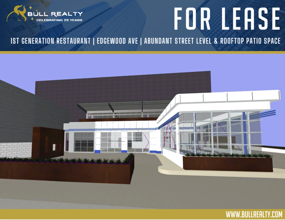 1st Generation Restaurant | Edgewood Avenue | Abundant Street Level and Rooftop Patio Space