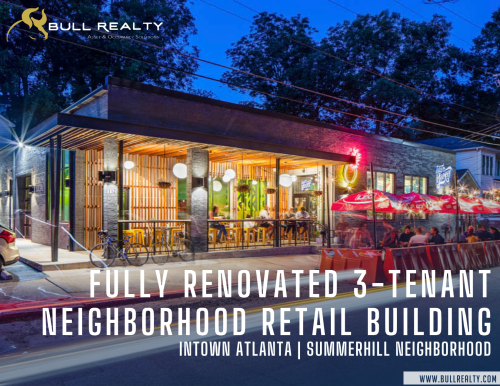 SOLD | Fully Renovated 3-Tenant Neighborhood Retail Building Intown Atlanta | Summerhill Neighborhood